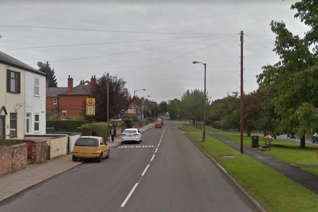 The A614 High Street at Austerfield, Doncaster, is on the list.