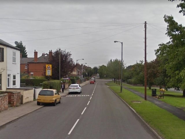 The A614 High Street at Austerfield, Doncaster, is on the list.