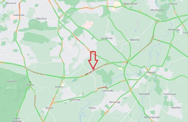 A road traffic collision has happened on a busy Edinburgh bypass.