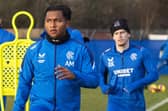 Alfredo Morelos trains with Rangers on Friday ahead of Sunday's trip to Dundee United.  (Photo by Rob Casey / SNS Group)