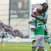 Elie Youan and Will Fish were on the score sheet for Hibs in their 2-0 win over St Mirren.  (Photo by Ross Parker / SNS Group)