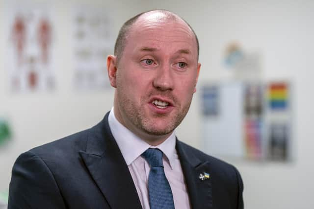 Scottish Health Secretary Neil Gray during a visit to Queen Elizabeth University Hospital in Glasgow