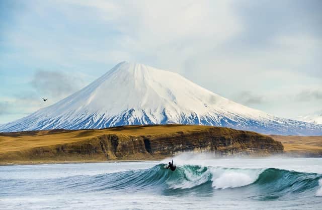 Josh Mulcoy in the Aleutian Islands PIC: Chris Burkard