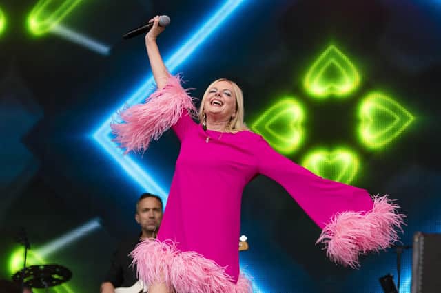 Clare Grogan and Altered Images at the Rewind Festival, Scone Palace, Perth, Scotland in July 2022. Pic: Duncan Bryceland/Shutterstock