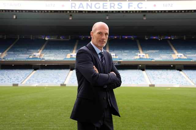 Philippe Clement poses for a photo as the new Rangers manager at Ibrox Stadium on October 17, 2023 in Glasgow, Scotland. (Photo by Ian MacNicol/Getty Images)