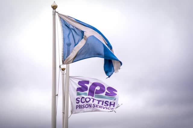 The Saltire and Scottish Prison Service flags flying outside HMP Edinburgh. Picture: Jane Barlow/PA Wire