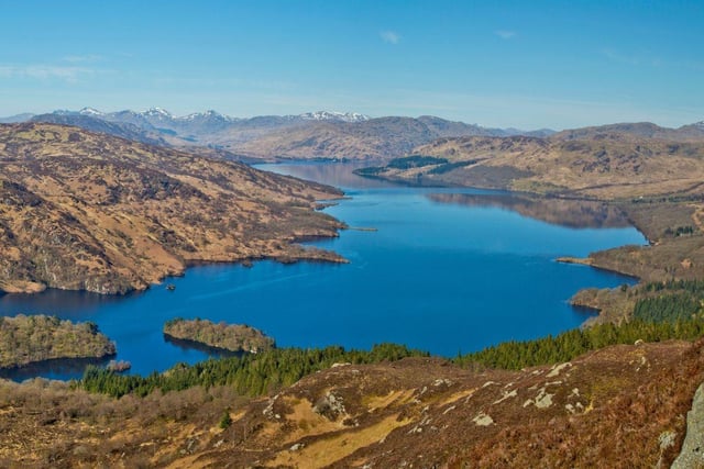 A key source of water for the people of Glasgow, Loch Katrine is 151 metres deep at its lowest point. It's located in the Trossachs, east of Loch Lomond, and was the setting for Sir Walter Scott's poem 'The Lady of the Lake'.