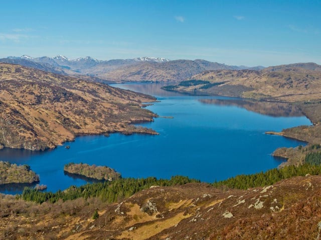 A key source of water for the people of Glasgow, Loch Katrine is 151 metres deep at its lowest point. It's located in the Trossachs, east of Loch Lomond, and was the setting for Sir Walter Scott's poem 'The Lady of the Lake'.