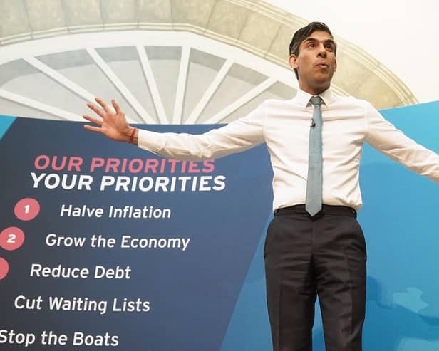 Rishi Sunak visited Morecambe to promote the latest round of levelling-up grants (Picture: Owen Humphreys - WPA Pool/Getty Images)