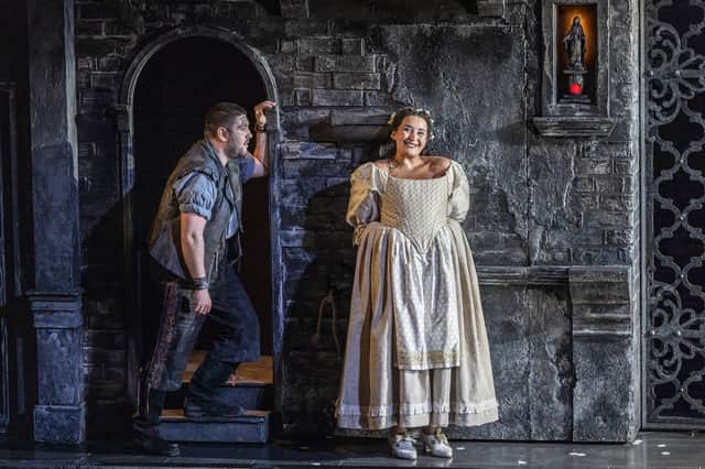 Emyr Wyn Jones and Lea Shaw in Scottish Opera's Don Giovanni PIC: James Glossop