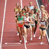 Laura Muir participates in heat one of the 1500m at the Tokyo 2020 Olympics