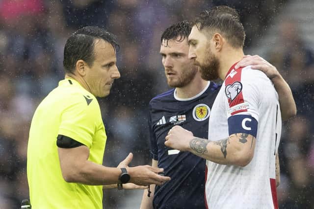 Andy Robertson will be the only Scotland player allowed to address the referee during Euro 2024