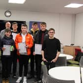 Pupils from the class, lecturers and guest speaker Sam Buchan.