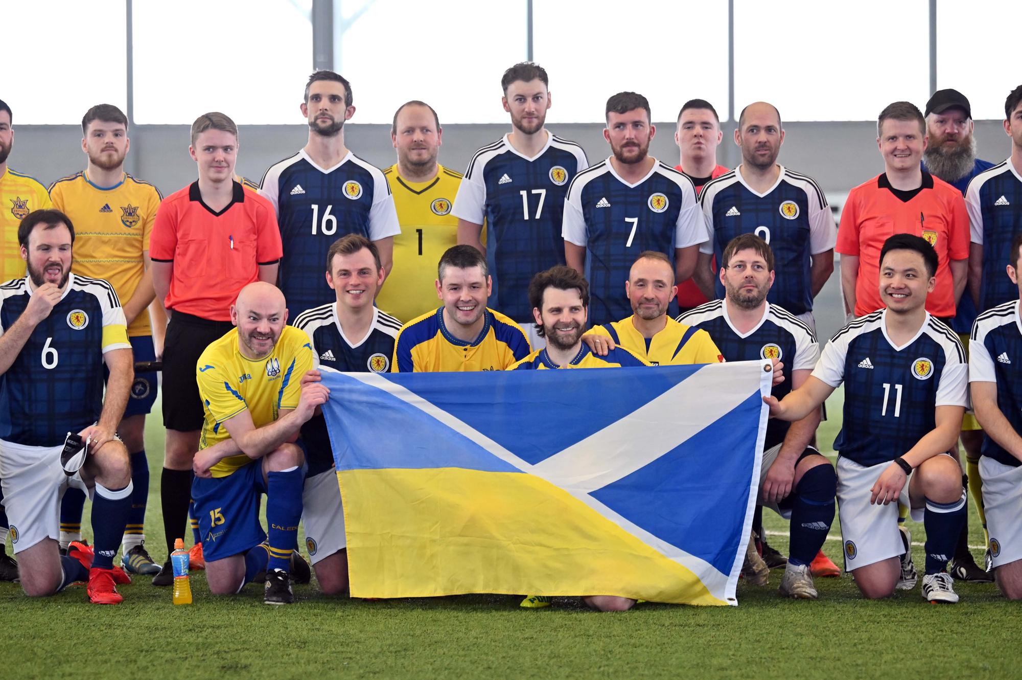 Scotland V Ukraine fans in charity football match