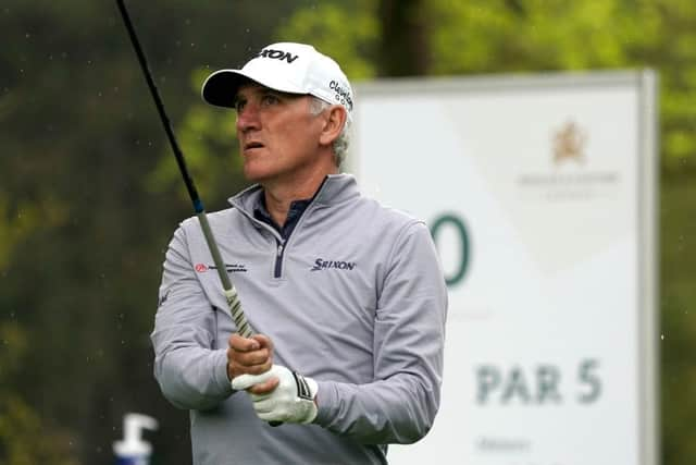 Euan McIntosh in action during his win in the Riegler & Partner Legends at Murhof Golf Club in Frohnleiten, Austria. Picture: Phil Inglis/Getty Images.