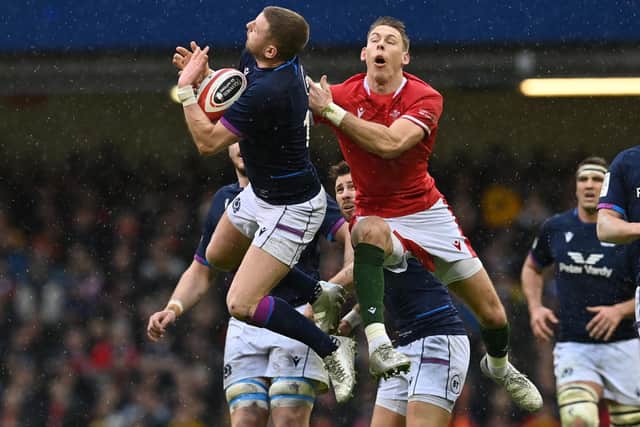Wales full-back Liam Williams dealt well with Scotland's aerial threat in Cardiff. (Photo by Paul Ellis/AFP via Getty Images)