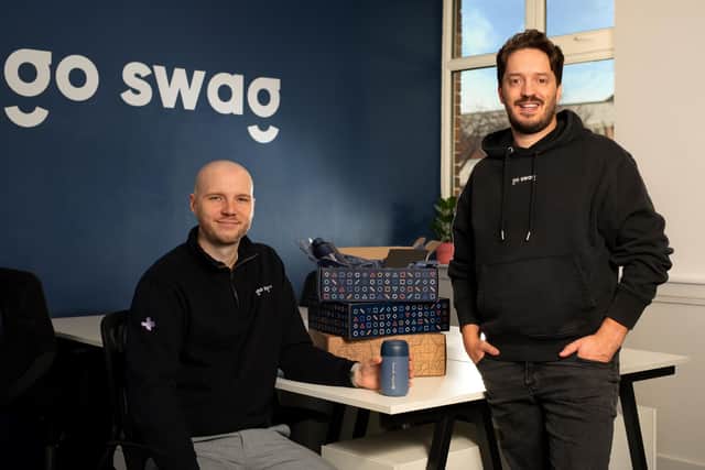 Greenock with co-founder Conor McKenna, left, who holds the chief executive title. Picture: contributed.