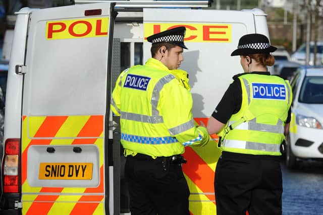 Police officers moved in quickly to break up the rave in Slamannan