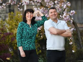 Pat McGinlay and his wife Margaret. The pair now run a cleaning business, Spic and Span. Picture: John Devlin