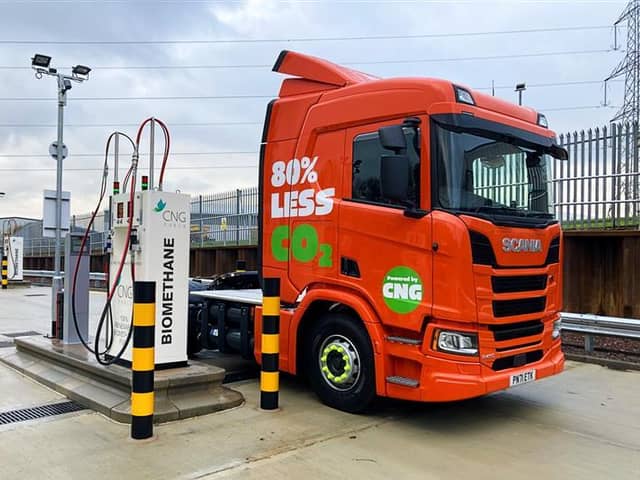 The biomethane refuelling station has opened at the Eurocentral site off the M8 near Bellshill.
