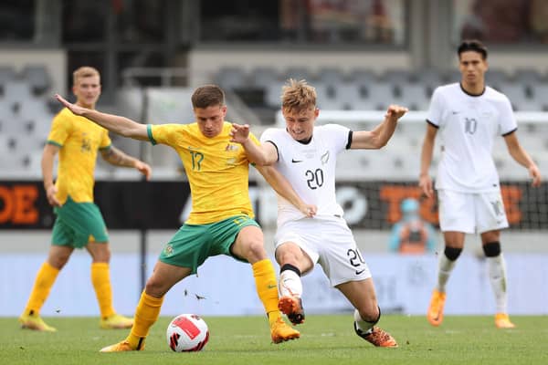 Hearts midfielder Cammy Devlin in action for Australia in a friendly against New Zealand in Auckland last year. (Photo by Fiona Goodall/Getty Images)