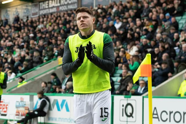 Hibs striker Kevin Nisbet has scored eight goals in his past eight matches.