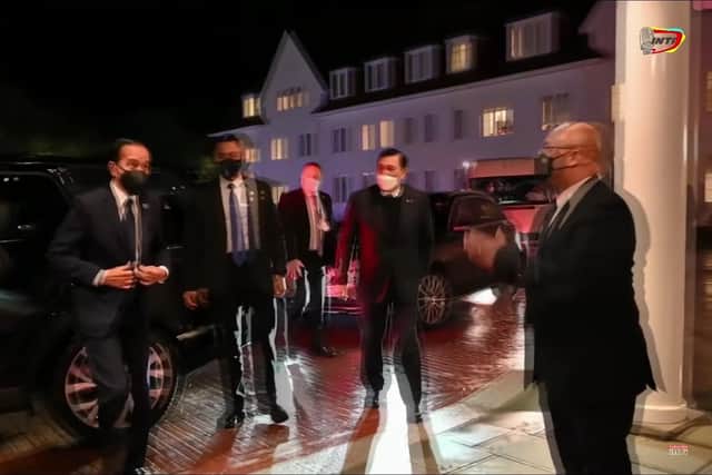 Joko Widodo, the Indonesian president, arrives at Trump Turnberry. Picture: Inti