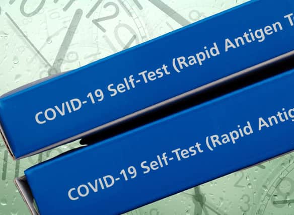 Here's when you should aim to take your lateral flow test - and why it matters. (Inkdrop/Getty images via Canva Pro)