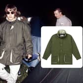 Keela's Falkland Parka ‘95 (inset) as worn by Liam Gallagher at Glastonbury in 1995. (Pic: Martyn Goodacre/Getty Images)