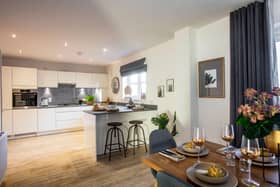 A light and airy open-plan kitchen and dining room