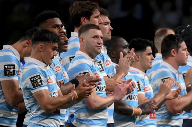 Finn Russell's Racing 92 will face Stade Francais in the Top 14 play-offs.  (Photo by Franck Fife/AFP via Getty Images)