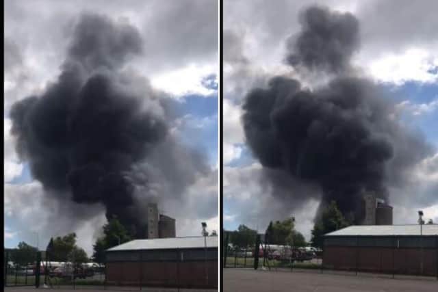 Video has emerged of the fire at the industrial estate in Fife.