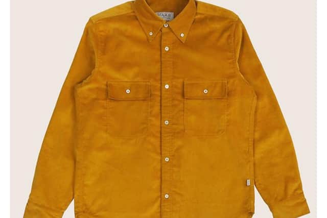 Light up the dark days in this belter of a shirt from Haar, who are based just north of Aberdeen.  Inspired by the 1940’s ‘Spearpoint’ silhouette, this golden garement is sure to brighten even the bleakest winter.