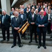 MSPs from the SNP parliamentary group at Holyrood pose for a photograph before the parliament went into recess for the Scottish Parliamentary Elections on March 25, 2026 (Picture: Jeff J Mitchell/Getty Images)