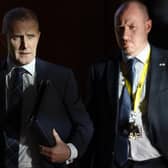 Health secretary Michael Matheson leaves the chamber following First Minister's Questions in November 2023. Picture: Jeff J Mitchell/Getty Images