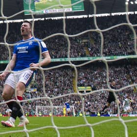 Rangers' John Souttar shows his frustration after a slack back pass allowed Celtic to score in last weekend's derby.