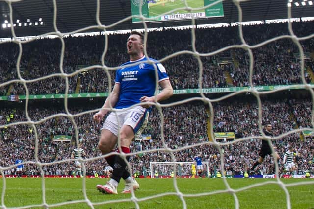 Rangers' John Souttar shows his frustration after a slack back pass allowed Celtic to score in last weekend's derby.