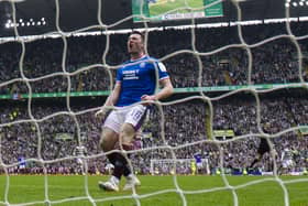 Rangers' John Souttar shows his frustration after a slack back pass allowed Celtic to score in last weekend's derby.