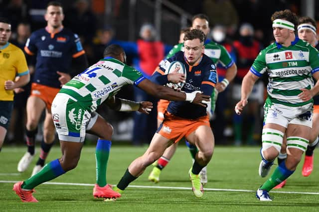 Edinburgh's Darcy Graham always tries to entertain and scored the opening try against Benetton.  (Photo by Paul Devlin / SNS Group)