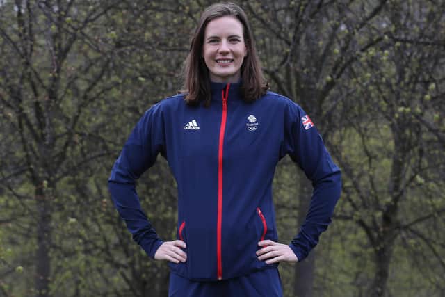 Kathleen Dawson pictured at the University of Stirling after being kitted out in the Team GB Olympic tracksuit. Picture: Ian MacNicol/Getty Images