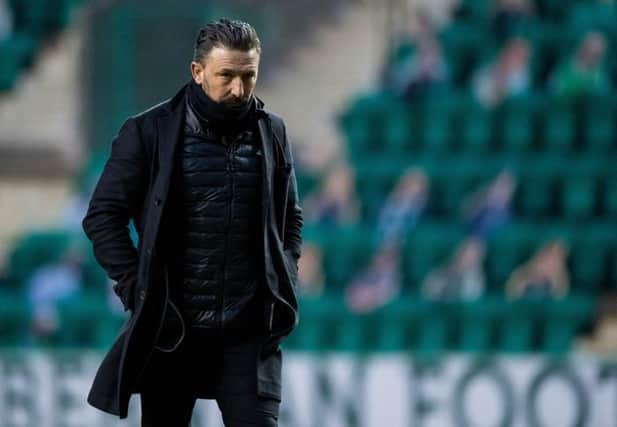 Aberdeen manager Derek McInnes at full-time as Hibs defeat Aberdeen at Easter Road. (Photo by Ross Parker / SNS Group)
