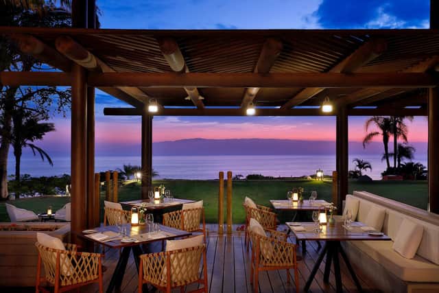 A sunset with dinner at El Mirador restaurant. Pic: PA Photo/Ritz Carlton.