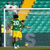 Preston's Ben Whiteman sends his penalty past Scott Bain to condemn Celtic to a pre-season friendly defeat at Celtic Park. (Photo by Craig Williamson / SNS Group)