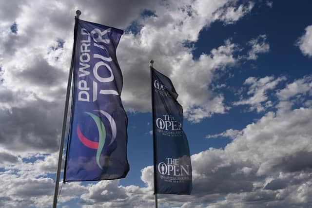 DP World Tour and The Open flags flutter in the wind Randpark Golf Club, venue for this week's Joburg Open. Picture: Stuart Franklin/Getty Images.