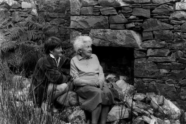 Nellie MacQueen visited Peanmeanach for the last time in 1989 when she was in her 80s. She is pictured with her daughter, Cathie. Both women have now passed away. PIC: MacDonald family.