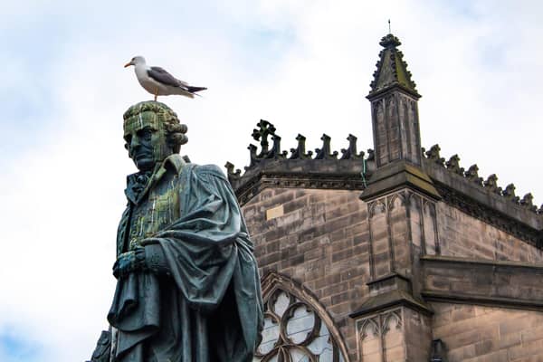 A gull perched atop the statue of Adam Smith in Edinburgh's High Street (Picture: stock.adobe.com)
