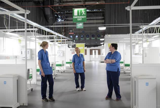 Nurses at the NHS Louisa Jordan hospital. Picture: Jane Barlow/PA Wire