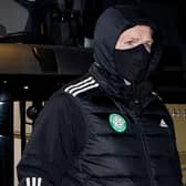 Celtic boss Neil Lennon arrives for the match in Dingwall. Picture: SNS