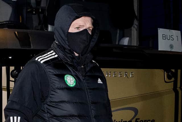 Celtic boss Neil Lennon arrives for the match in Dingwall. Picture: SNS