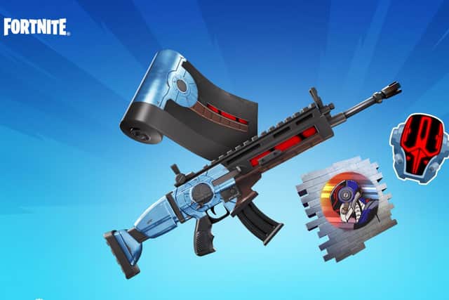 You'll need to complete a series of challenges to unlock all the related Foundation Items. Photo: Epic Games / Fortnite.